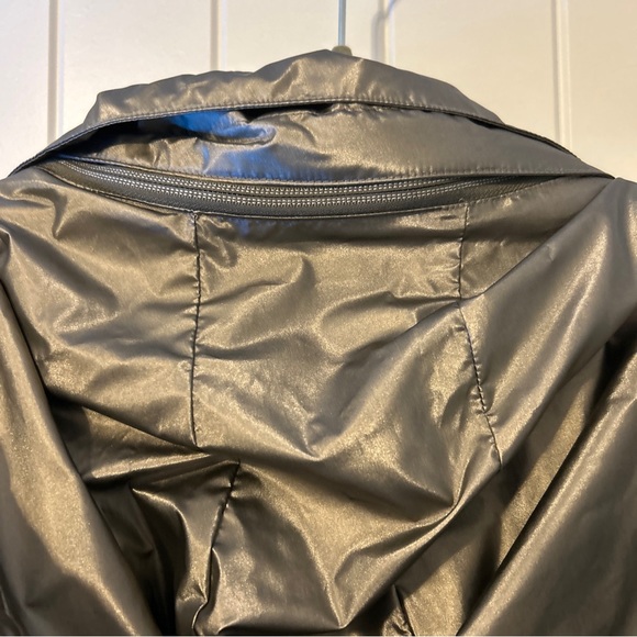 Noize 1X Lyra Plus Mid Length Raincoat XL Gunmetal Metallic Silver Coral Lining - Picture 8 of 12